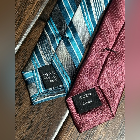 2 neck ties- blue stripe, pink - Picture 7 of 7